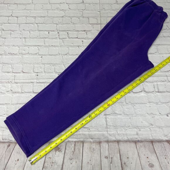 St. John Sport Marie Gray Pull On Pants Sweatpants Size Large Purple M275 -13 - Picture 6 of 16